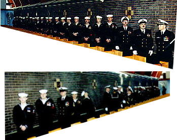Crew waiting for ceremony to begin