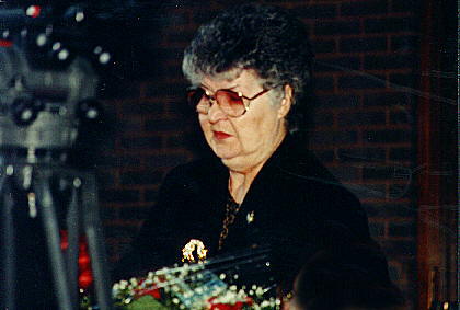Mom Kay with roses